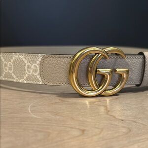 Gucci Belt, Beige Mystic White Oatmeal, size 90